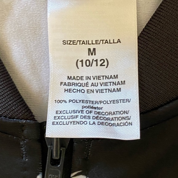 Adidas Tricot Black Printed Track Suit, Size M (10/12) - Picture 5 of 6